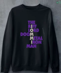 the riff lord doom metal iron man tony iommi typography rock music shirt 4