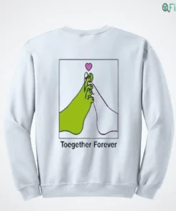 toegether forever feet valentine couple love funny shirt 4