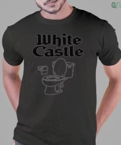 white castle toilet funny meme line art shirt 1