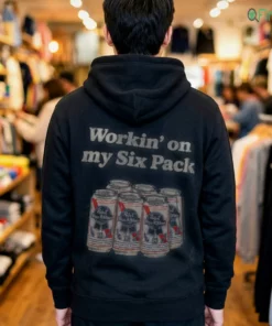 workin on my six pack pabst blue ribbon shirt 3