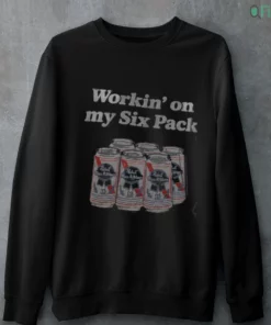 workin on my six pack pabst blue ribbon shirt 4