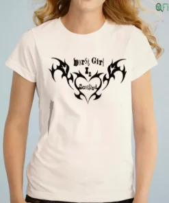 worst girl in scotland y2k tribal heart gothic font aesthetic grunge style shirt 1