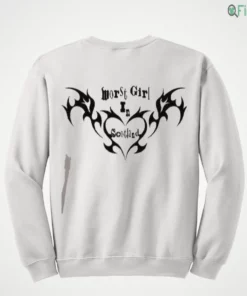 worst girl in scotland y2k tribal heart gothic font aesthetic grunge style shirt 4