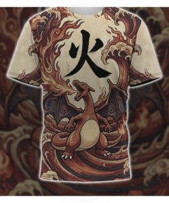 anime pkm charizard japanese kanji aesthetic all over printed sweatshirt hoodie 4