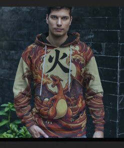 anime pkm charizard japanese kanji aesthetic all over printed sweatshirt hoodie 5