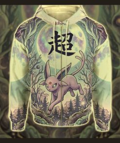 anime pkm espeon japanese kanji aesthetic all over printed sweatshirt hoodie 3