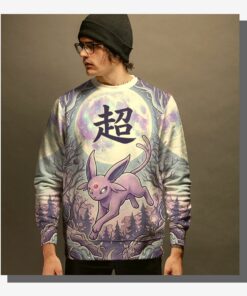 anime pkm espeon japanese kanji aesthetic all over printed sweatshirt hoodie 5