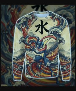 anime pkm greninja japanese kanji aesthetic all over printed sweatshirt hoodie 4