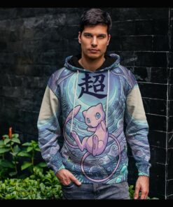 anime pkm mew japanese kanji aesthetic all over printed sweatshirt hoodie zip 5