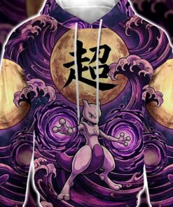 anime pkm mewtwo japanese kanji aesthetic all over printed sweatshirt hoodie 3