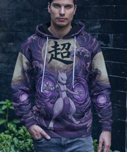 anime pkm mewtwo japanese kanji aesthetic all over printed sweatshirt hoodie 5