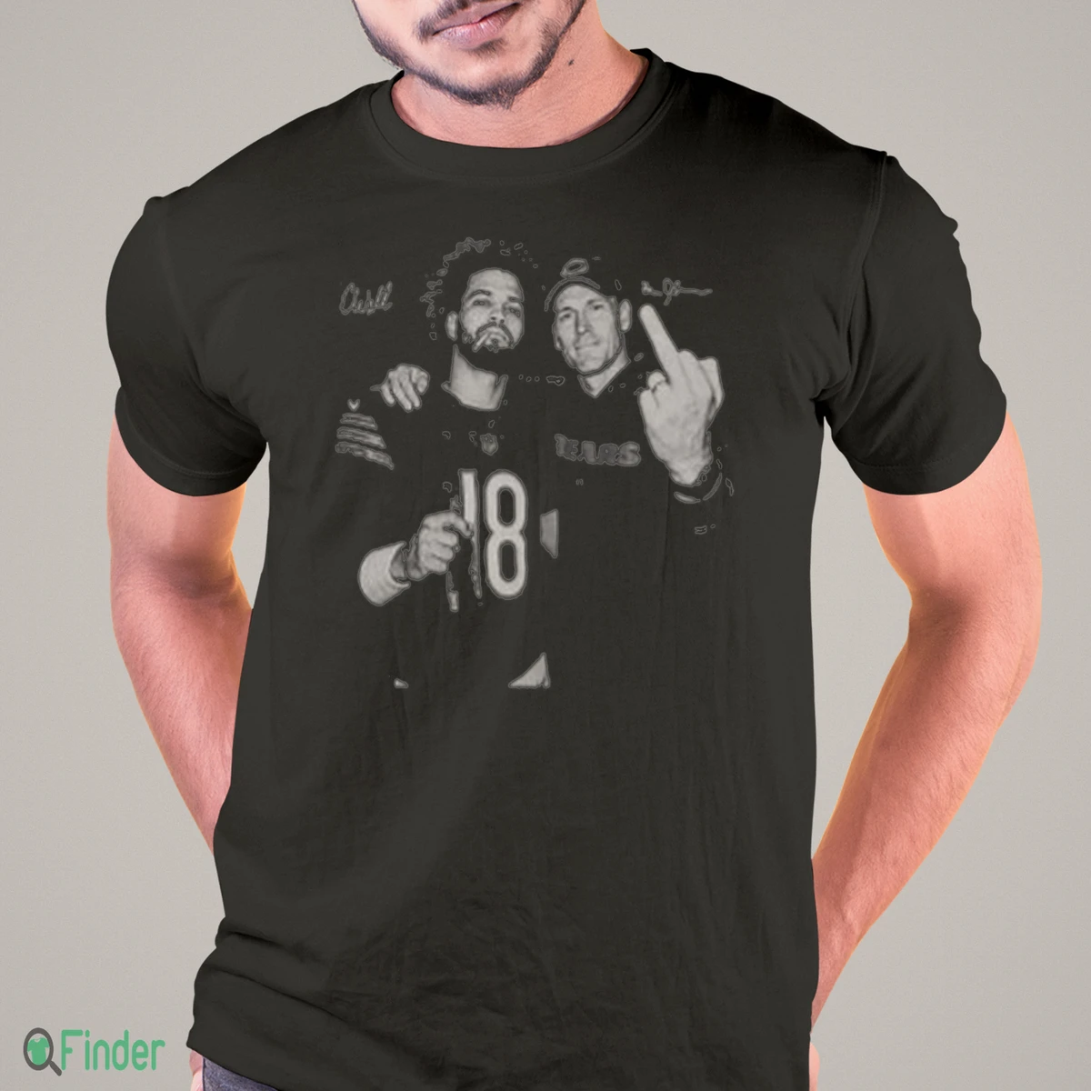 caleb williams ben johnson flipping off shirt 1 caleb williams ben johnson flipping off shirt 1