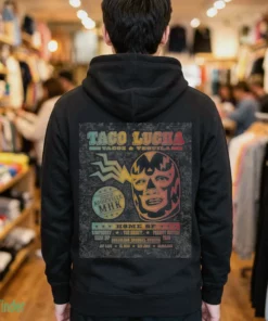 home of taco lucha vintage black t shirt 3