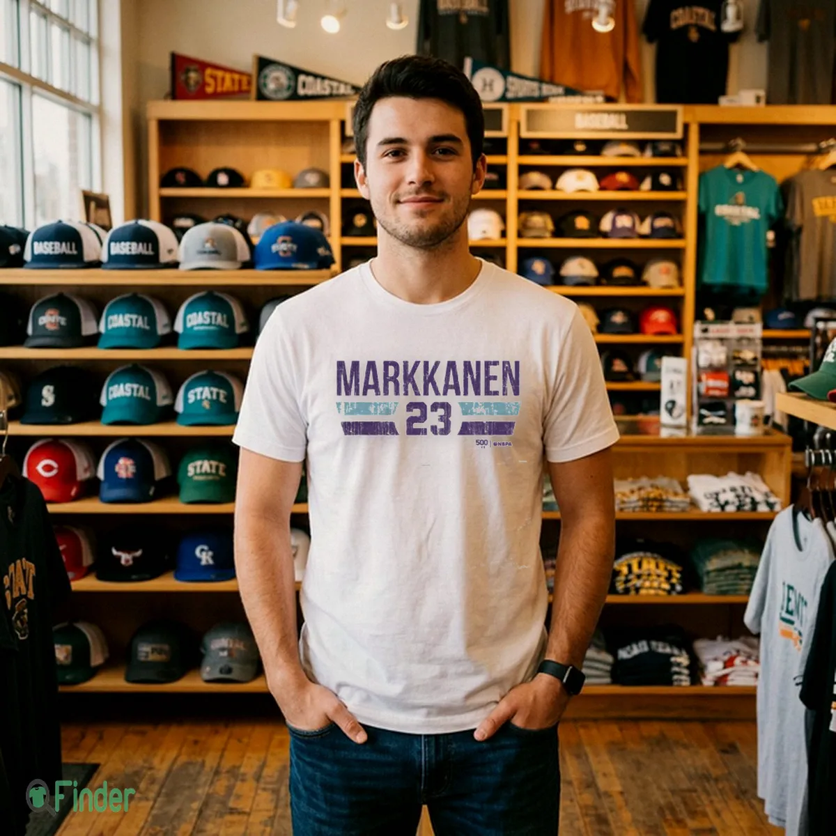 Lauri Markkanen Utah Jazz Font T-Shirt Design Preview
