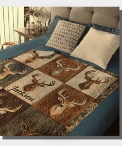 love hunting custom blanket personalized name gift for hunter hunting lover 3