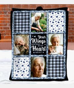 memorial photo blanket personalized collage sympathy gift for loss of loved 1