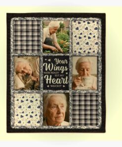 memorial photo blanket personalized collage sympathy gift for loss of loved 2