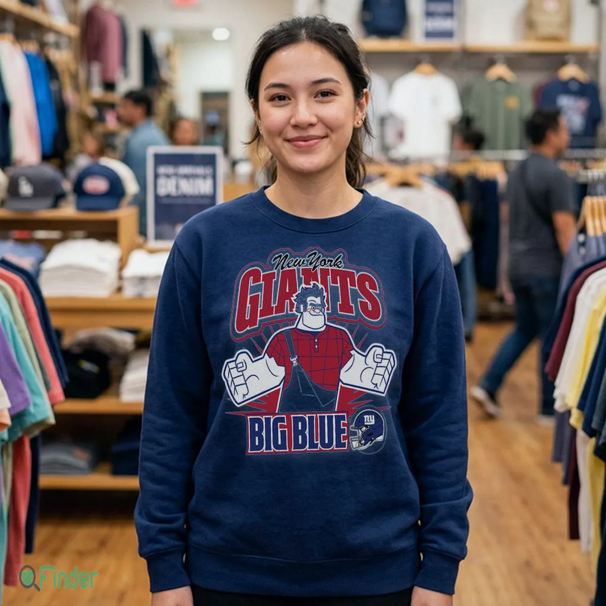 New York Giants Disney X Champion Women'S Wreck-It Ralph All-Star T-Shirt - Design Preview