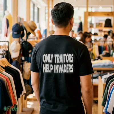 only traitors help invaders slogan funny shirt 1