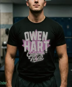 owen hart calgary s finest t shirt 1
