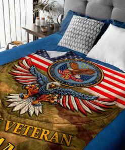 patriotic eagle flag customized veteran blanket personalized name gift 3