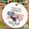 Trump Shot Ornament Trump 2024 Fight For America Ornament Trump President Ornament