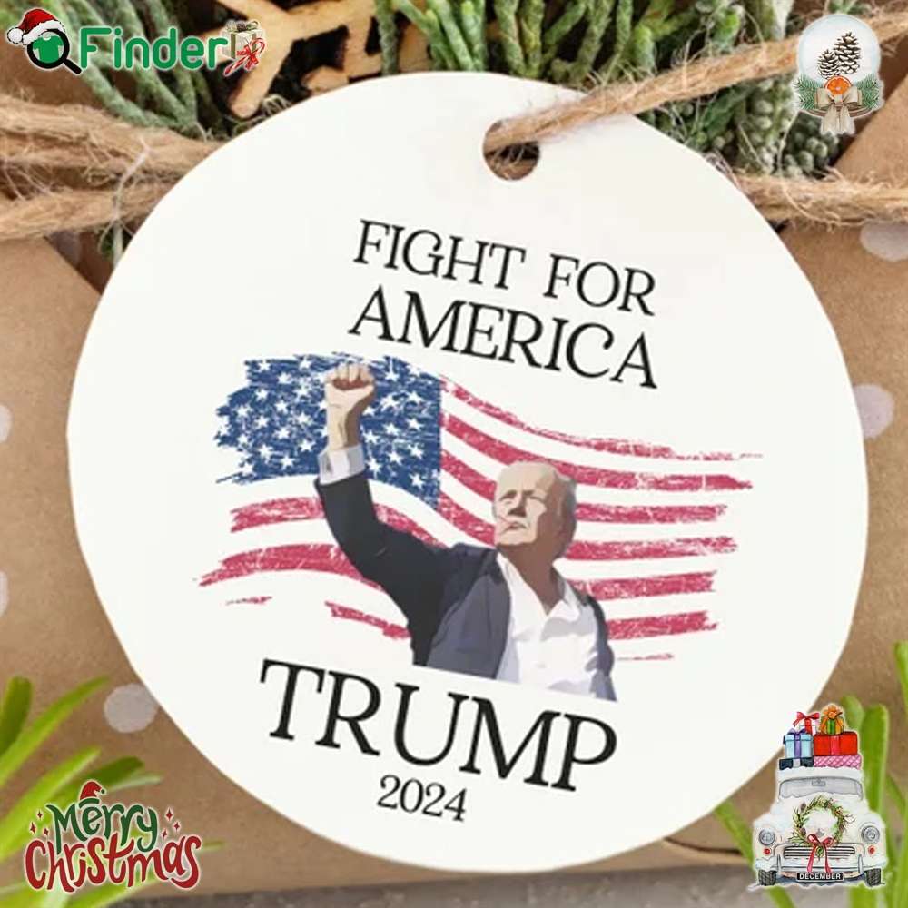 Trump Shot Ornament Trump 2024 Fight For America Ornament Trump President Ornament Trump Shot Ornament Trump 2024 Fight For America Ornament Trump President Ornament