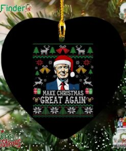 Make Christmas Great Again Ornament Donald Trump Christmas 2024 Ornament Santa Trump Ornament
