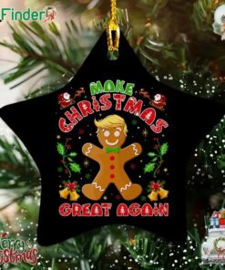 Make Christmas Great Again Gingerbread Man Trump Hair Ornament Trump Support Christmas Ornament Santa Trump Ornament