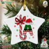 Harris La Candy Cane Christmas 2024 Ornament Political Vote Ornament Political Ceramic Ornament