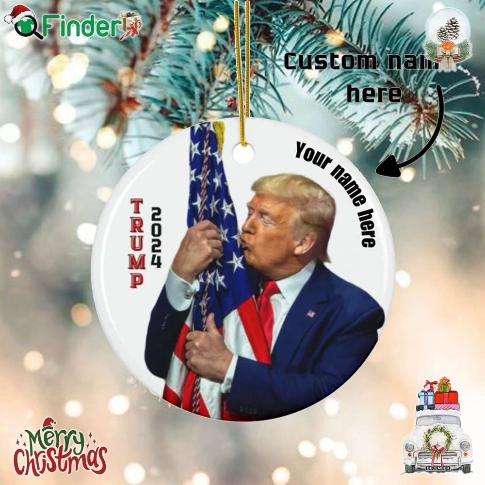 Donald Trump Christmas Ornament Trump 2024 Ornament Maga Ornament Usa Flag And Trump Donald Trump Christmas Ornament Trump 2024 Ornament Maga Ornament Usa Flag And Trump