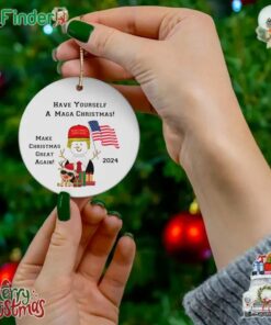Have Yourself A Maga Christmas Make American Great Again 2024 Xmas Ornament Trump