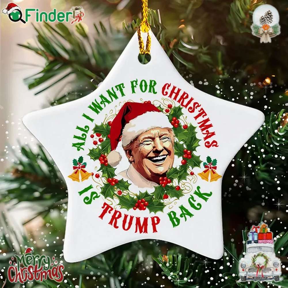 Donald Trump Santa All I Want For Christmas Ornament Trump Christmas Ornament Patriotic Ornament Donald Trump Santa All I Want For Christmas Ornament Trump Christmas Ornament Patriotic Ornament