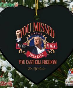 Donald Trump Failed Attempt 2024 You Missed Trump Merch Maga Trump Rally Patriot Trump Supporter Ceramic Ornament