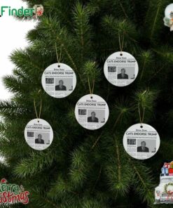 Cats Endore Trump News Christmas Ornament