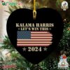Kamala Harris Let's Win This 2024 Ornament Kamala Harris Ornament Presidential Election 2024 Ornament