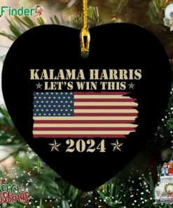 Kamala Harris Let's Win This 2024 Ornament Kamala Harris Ornament Presidential Election 2024 Ornament