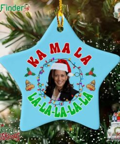 Kamala Harris Tim Walz Christmas Ornament Kamala La-la-la-la-la Ornament