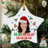 Kamala Santa Hat Harris 2024 Funny Holiday Ornament Political Gift 2024 Election Merch