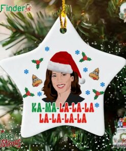 Kamala Santa Hat Harris 2024 Funny Holiday Ornament Political Gift 2024 Election Merch
