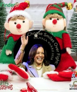 Choose Smile Over Fight Kamala Harris 2024 Usa President Ornament