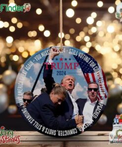 Donald Trump 2024 Christmas Tree Decor Political Trends Ceramic Ornament Holiday Gift