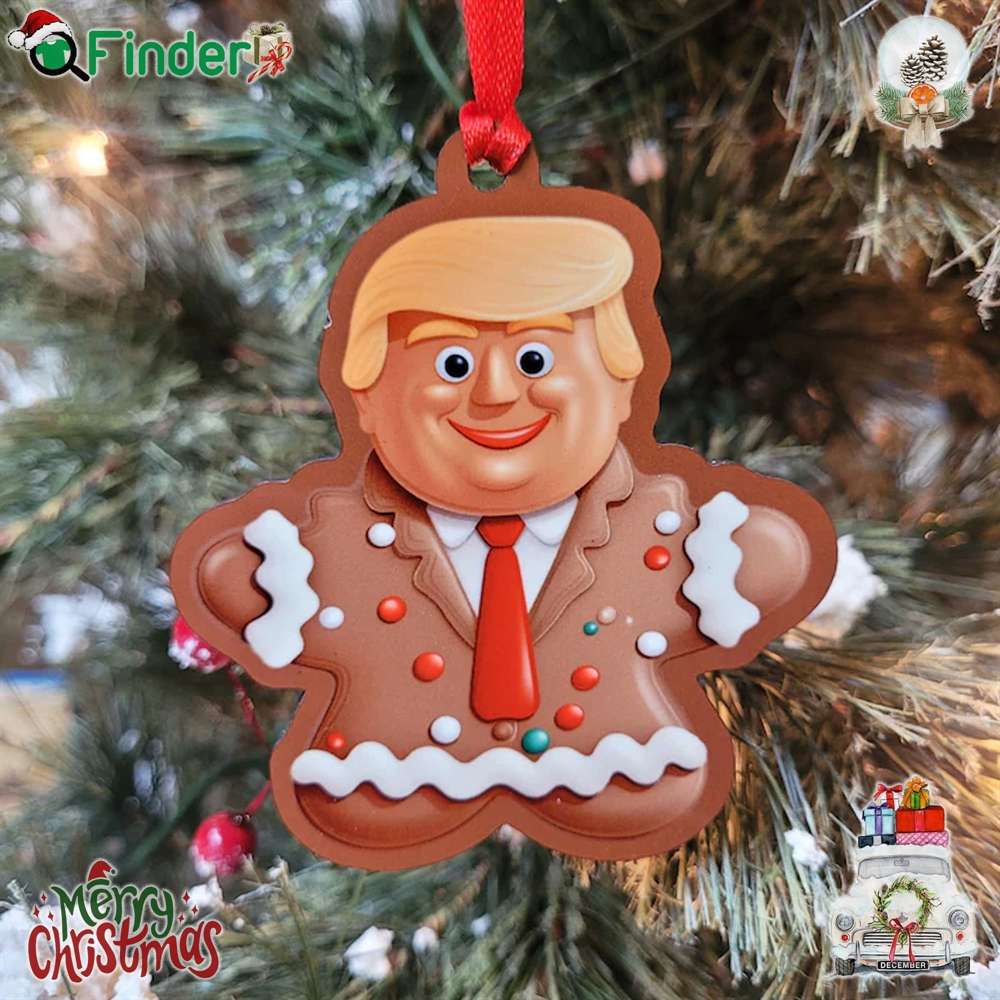 Donald Trump Gingerbread Man Christmas Ornament Donald Trump Gingerbread Man Christmas Ornament