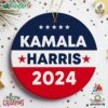 Kamala Harris 2024 Christmas Ornament Harris For President Holiday Ornament Democrat Xmas Tree Decor
