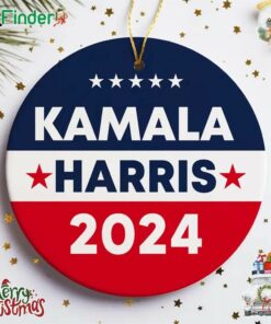 Kamala Harris 2024 Christmas Ornament Harris For President Holiday Ornament Democrat Xmas Tree Decor