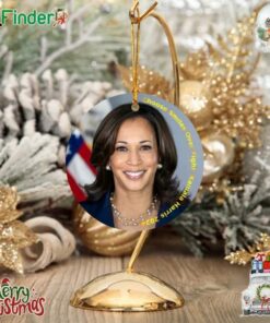 Smile For America Kamala Harris 2024 Usa President Christmas Ornament