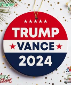 Trump Vance 2024 Christmas Ornament Trump For President Holiday Ornament