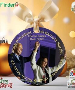 Smile For America Kamala Harris 2024 Usa President Ornament