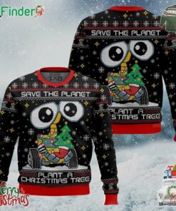 Save The Planet Plant A Christmas Tree Wall-e Xmas Ugly Sweater