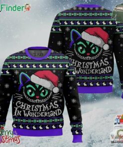 The Cheshire Cat Christmas In Wonderland Christmas Ugly Sweater